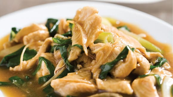 Sliced Fish with Ginger and Spring Onion