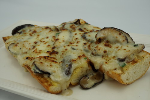 Cheese Mushroom on French Loaf