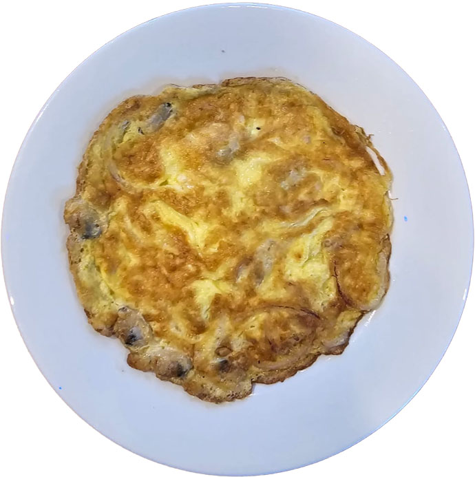 Clam & Onion Omelette
