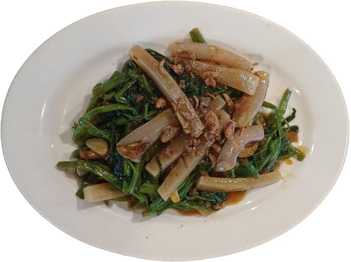 Wok-fried Kang Kong with Cuttlefish